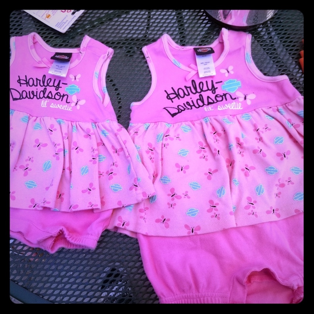 Baby girl harley Davidson outfits